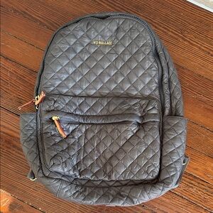 MZ Wallace Quilted Charcoal Backpack